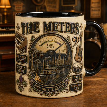 The Meters Ceramic Mug – Cissy Strut New Orleans Funk Vintage Ceramic Coffee Cup