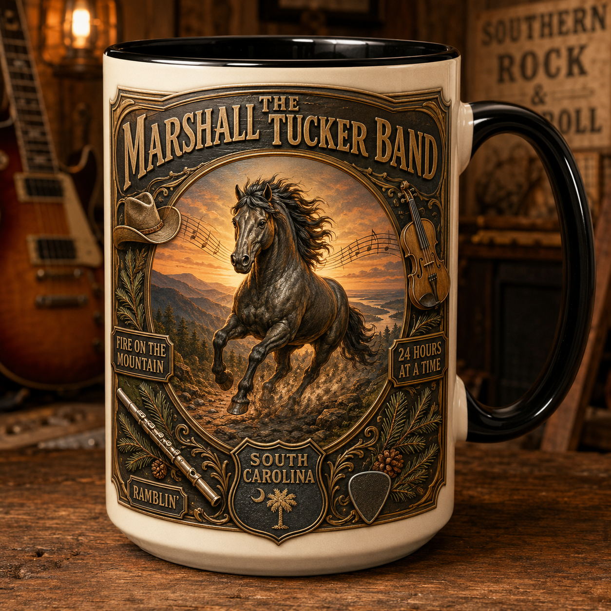 The Marshall Tucker Band Mug – Can't You See Southern Rock Vintage Ceramic Coffee Cup
