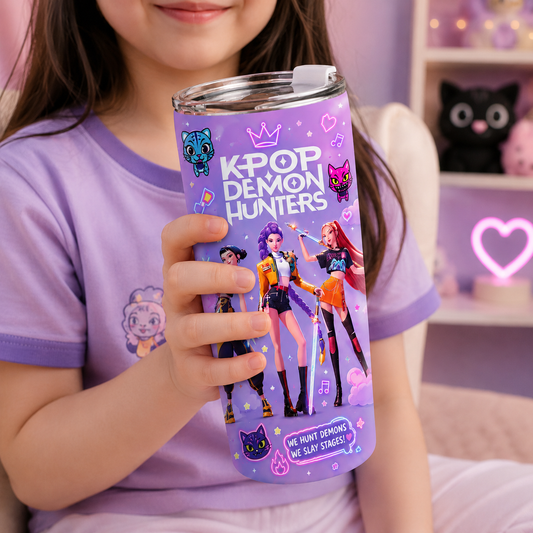 KPop Demon Hunters 20oz Tumbler – Stainless Steel Cute Travel Mug, Back To School K-Pop Fan Gift