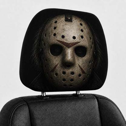 Jason Voorhees Horror Car Headrest Cover – Friday the 13th Creepy Halloween Auto Decor