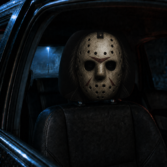 Jason Voorhees Horror Car Headrest Cover – Friday the 13th Creepy Halloween Auto Decor