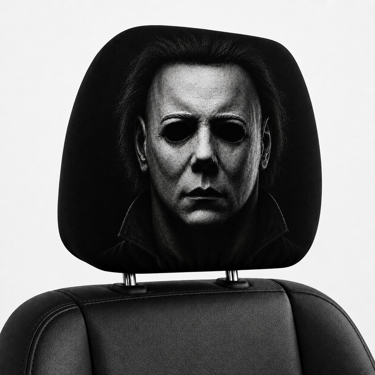 Halloween Michael Myers Headrest Cover – Spooky Horror Movie Car Accessory