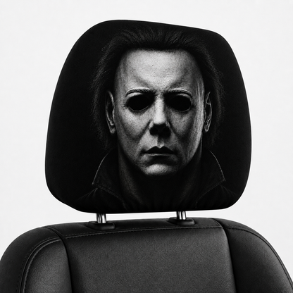 Halloween Michael Myers Headrest Cover – Spooky Horror Movie Car Accessory