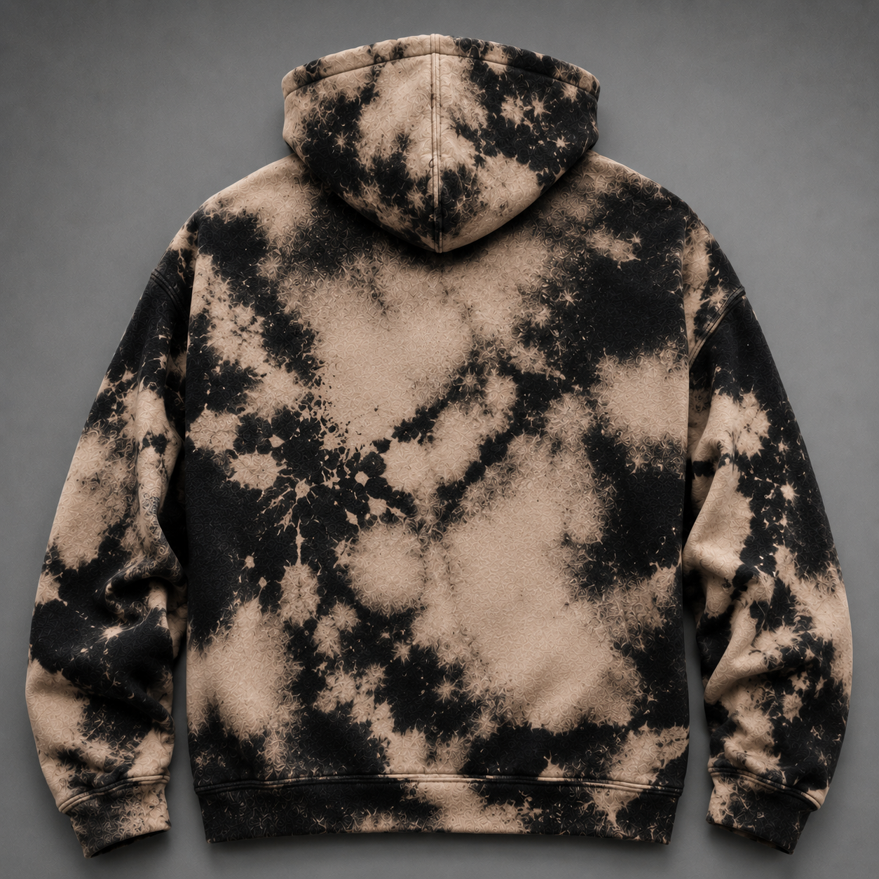 Frankenstein Monster Bleached Graphic Hoodie - Bleached Acid Wash Sweatshirt