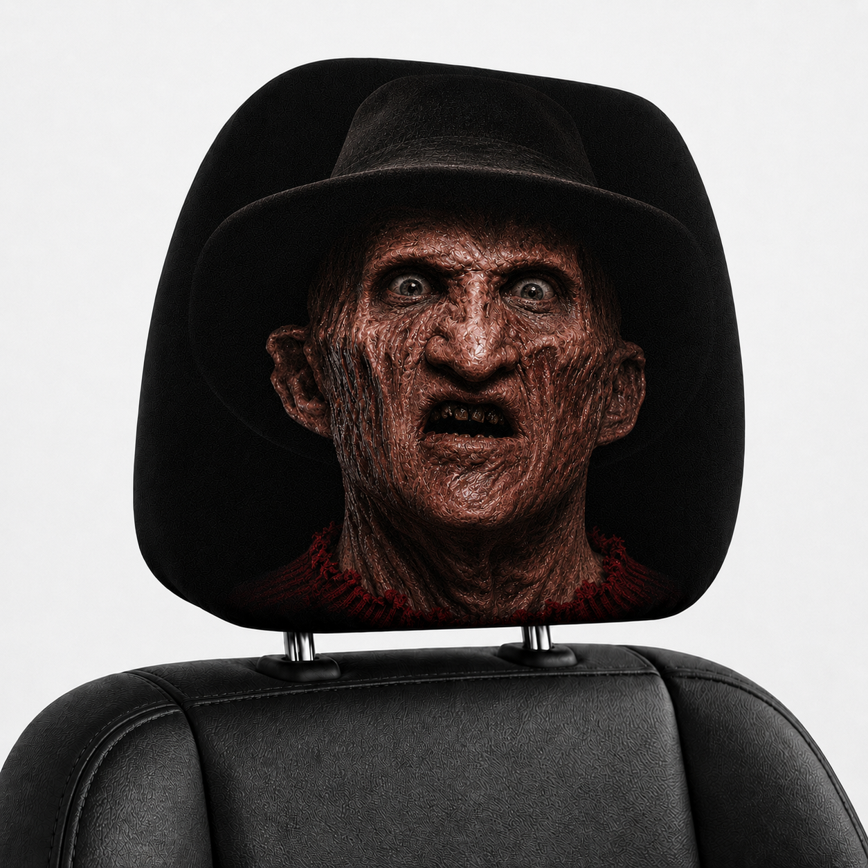 Freddy Krueger Horror Car Headrest Cover – A Nightmare on Elm Street Halloween Auto Decor