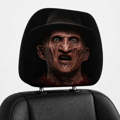 Freddy Krueger Horror Car Headrest Cover – A Nightmare on Elm Street Halloween Auto Decor