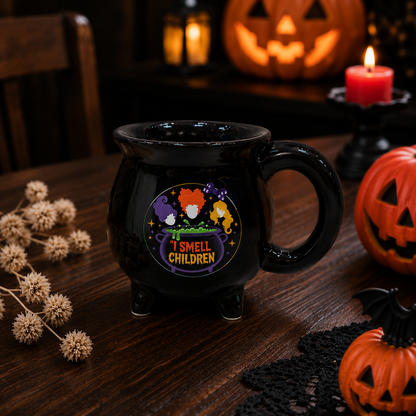 Hocus Pocus Halloween Cauldron Mug – Spooky Halloween Decor Ceramic Coffee Mug