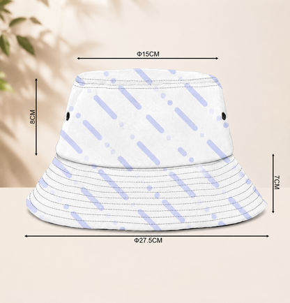 Vintage Grateful Dead Terrapin Turtles Pattern Bucket Hat – Blue All Over Print Festival Hat, Retro Jam Band Inspired Unisex Sun Hat