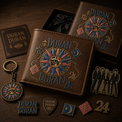 Duran Duran Retro Symbols Wallet – New Wave Inspired Leather Wallet (With Box)