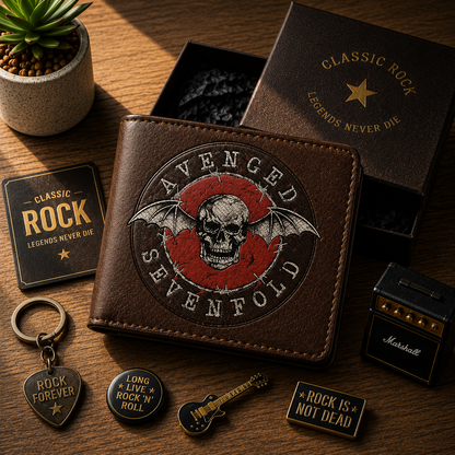 Avenged Sevenfold Deathbat Wallet – Heavy Metal Inspired Leather Wallet (With Box)