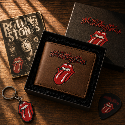 The Rolling Stones Tongue Wallet – Classic Rock Inspired Leather Wallet (With Box)