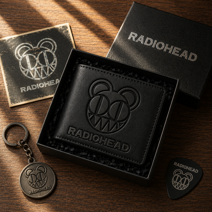 Radiohead Bear Wallet – Alternative Rock Inspired Leather Wallet (With Box)