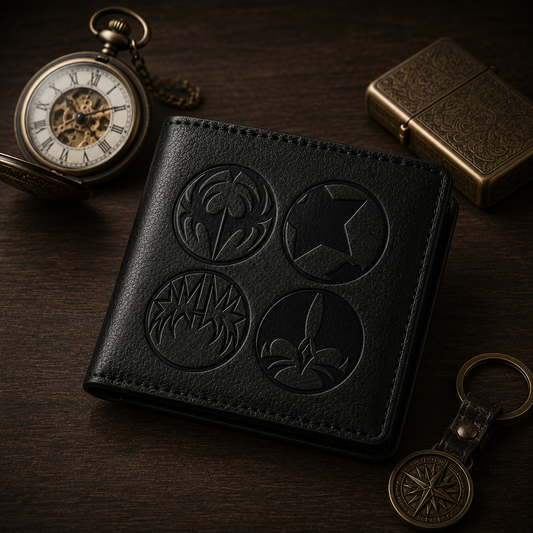 KISS Four Faces Embossed Leather Wallet With Box – Classic Glam Rock Fan Gift