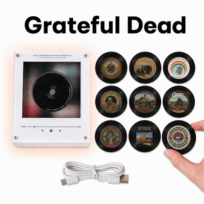 Grateful Dead Magtunes Magnet Music Player Set – 9 Album Record Magnets, Deadhead Music Lover Gift