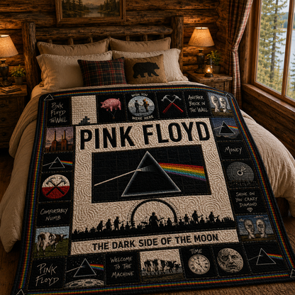 Pink Floyd Quilt Blanket – The Dark Size Of The Moon Quilt Blanket
