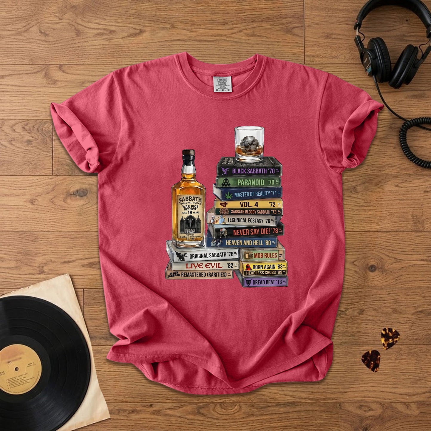 Black Sabbath Cassette Album Collection T-Shirt – Retro Rock Music Black Sabbath Merch Tee