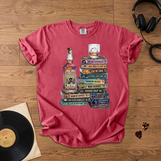 Jimi Hendrix Cassette Album Collection T-Shirt – Retro Rock Music Jimi Hendrix Merch Tee