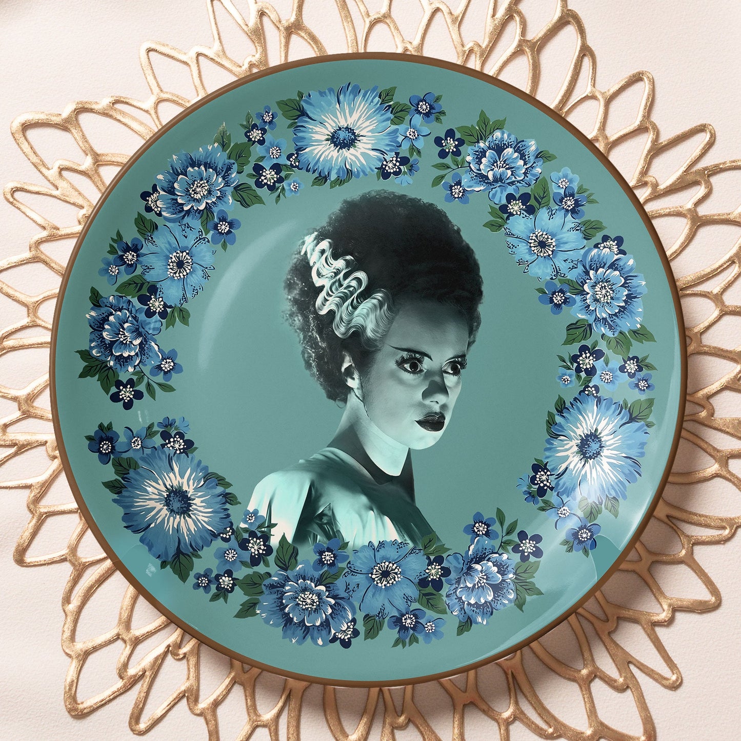 Gothic Elegance – Bride of Frankenstein Decorative Plate