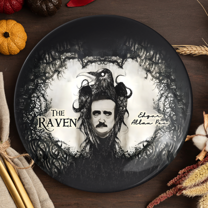 The Raven Ceramic Plate – Edgar Allan Poe Gothic Collection