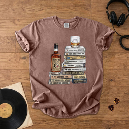 Blink-182 Cassette Album Collection T-Shirt – Retro Rock Music Blink-182 Merch Tee