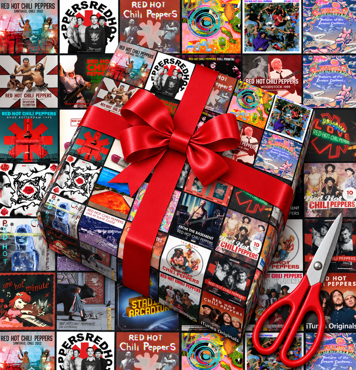Red Hot Chili Peppers Album Cover Wrapping Paper Roll – Alternative Rock Music Gift Wrap, Christmas Wrapping Paper for RHCP Fans
