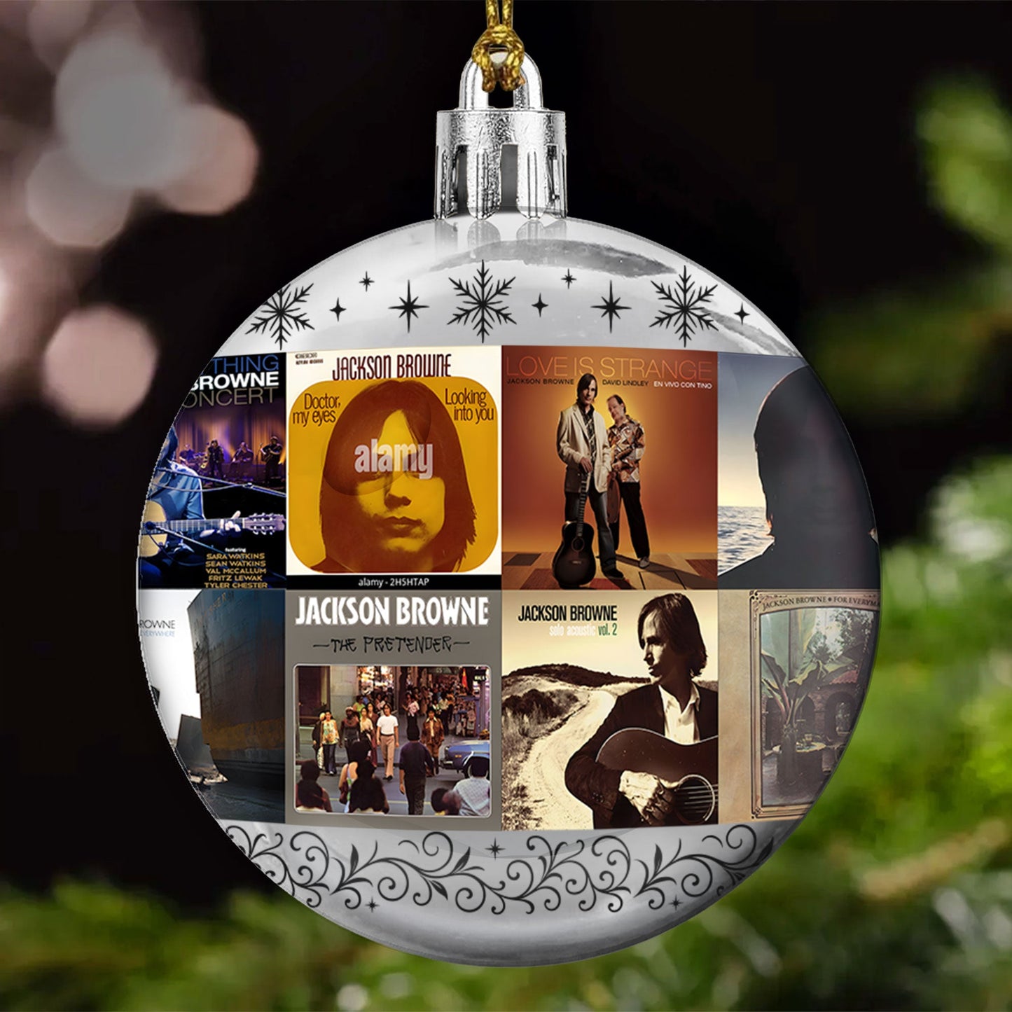 Jackson Browne Ball Ornament – Folk Rock Reflections