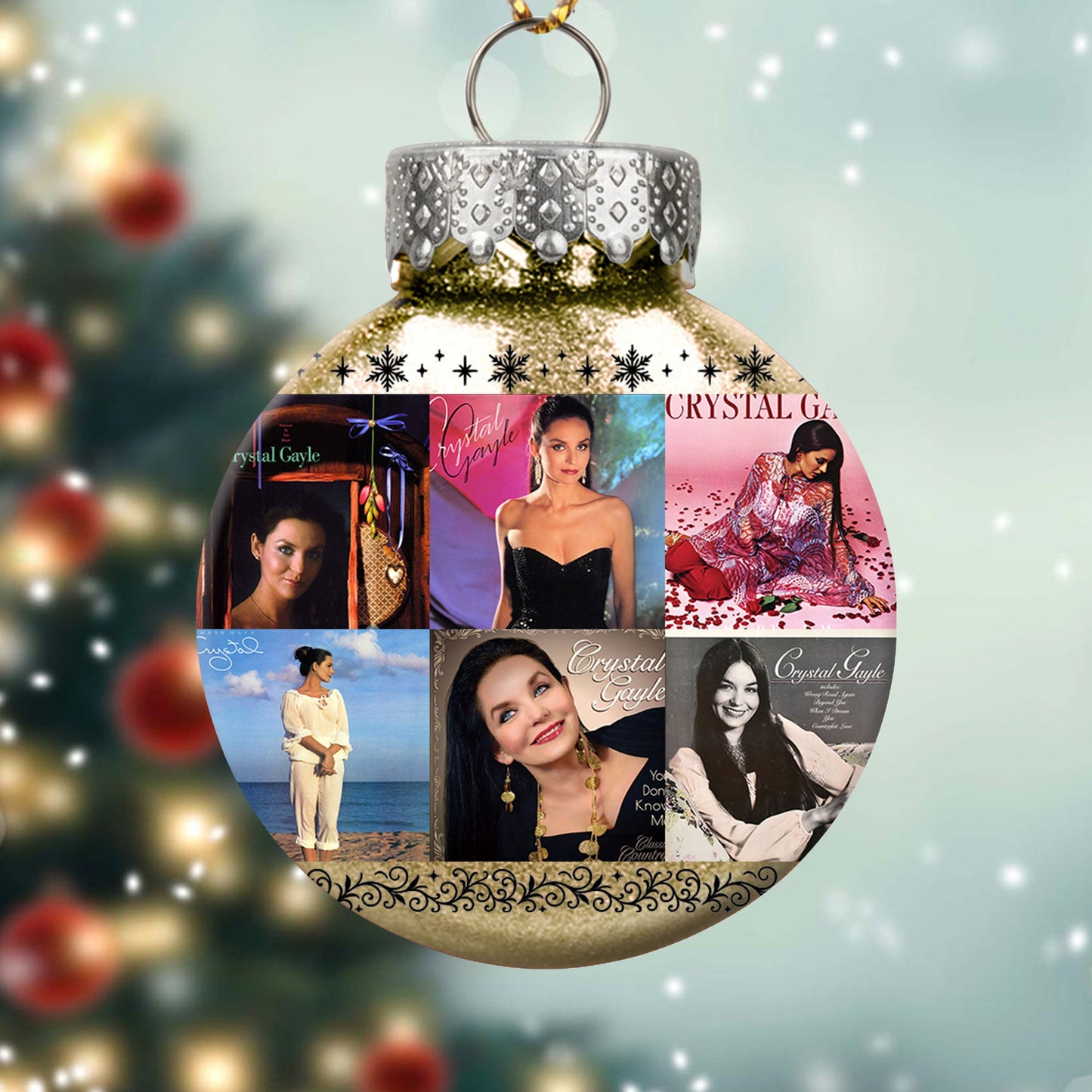 Crystal Gayle Album Covers Christmas Ball Ornament
