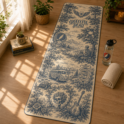 Grateful Dead Toile de Jouy Yoga Mat – Vintage Deadhead Fitness & Exercise Mat