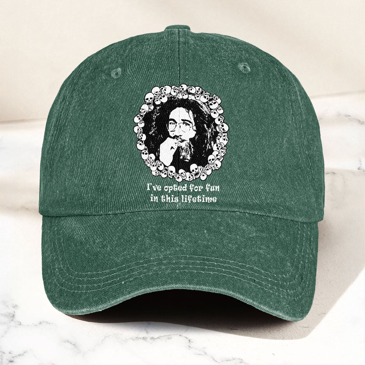 Grateful Dead Jerry Garcia Opted For Fun Quote Music Merch Denim Cap – Retro Vintage Dad Cap Gift For Dad (With Box)