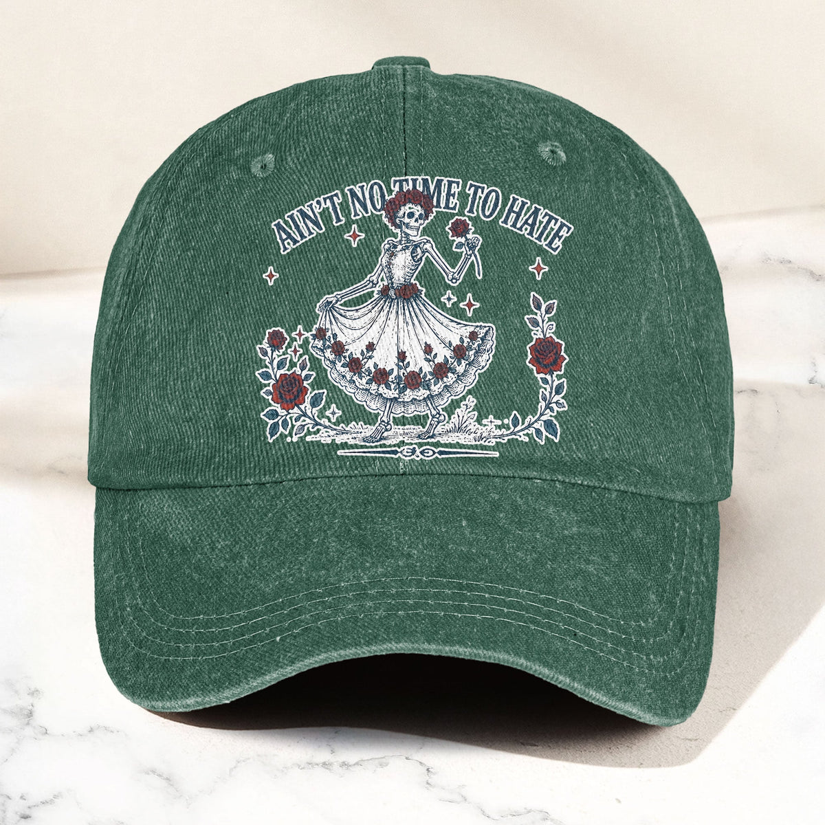 Grateful Dead Aint No Time To Hate Uncle Johns Band Lyrics Denim Cap – Retro Vintage Dad Cap Gift For Dad (With Box)