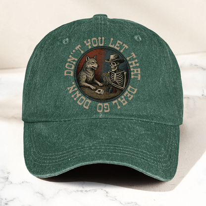 Grateful Dead Don't You Let That Deal Go Down Poker Skeleton Denim Cap – Retro Vintage Dad Cap Gift For Dad (With Box)