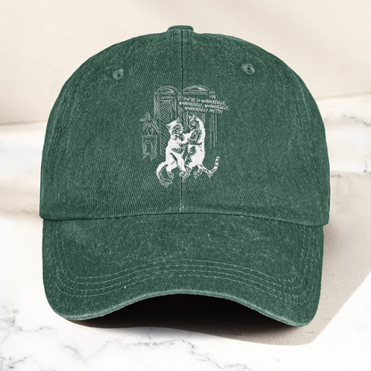 The Cure Lovecats Essential Artwork Vintage Denim Cap – Retro The Cure Band Merch Gift for Dad (With Box)