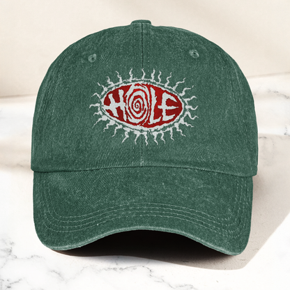 Hole Band Eyeball Denim Cap – Vintage Hole Band Album Merch Gift for Dad (With Box)