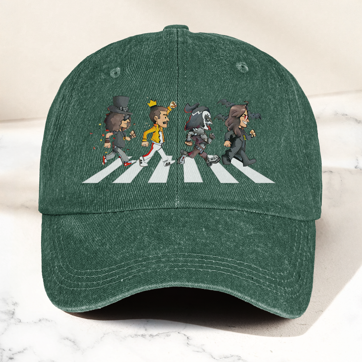 Rock Legends Abbey Road Cap – Retro Guitar Icons Crosswalk Dad Hat (With Box)