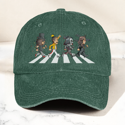Rock Legends Abbey Road Cap – Retro Guitar Icons Crosswalk Dad Hat (With Box)