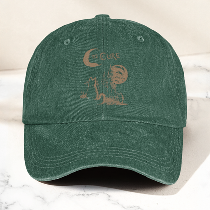 The Cure Vintage Cat Moon Denim Cap – Vintage The Cure Band Album Merch Gift for Dad (With Box)