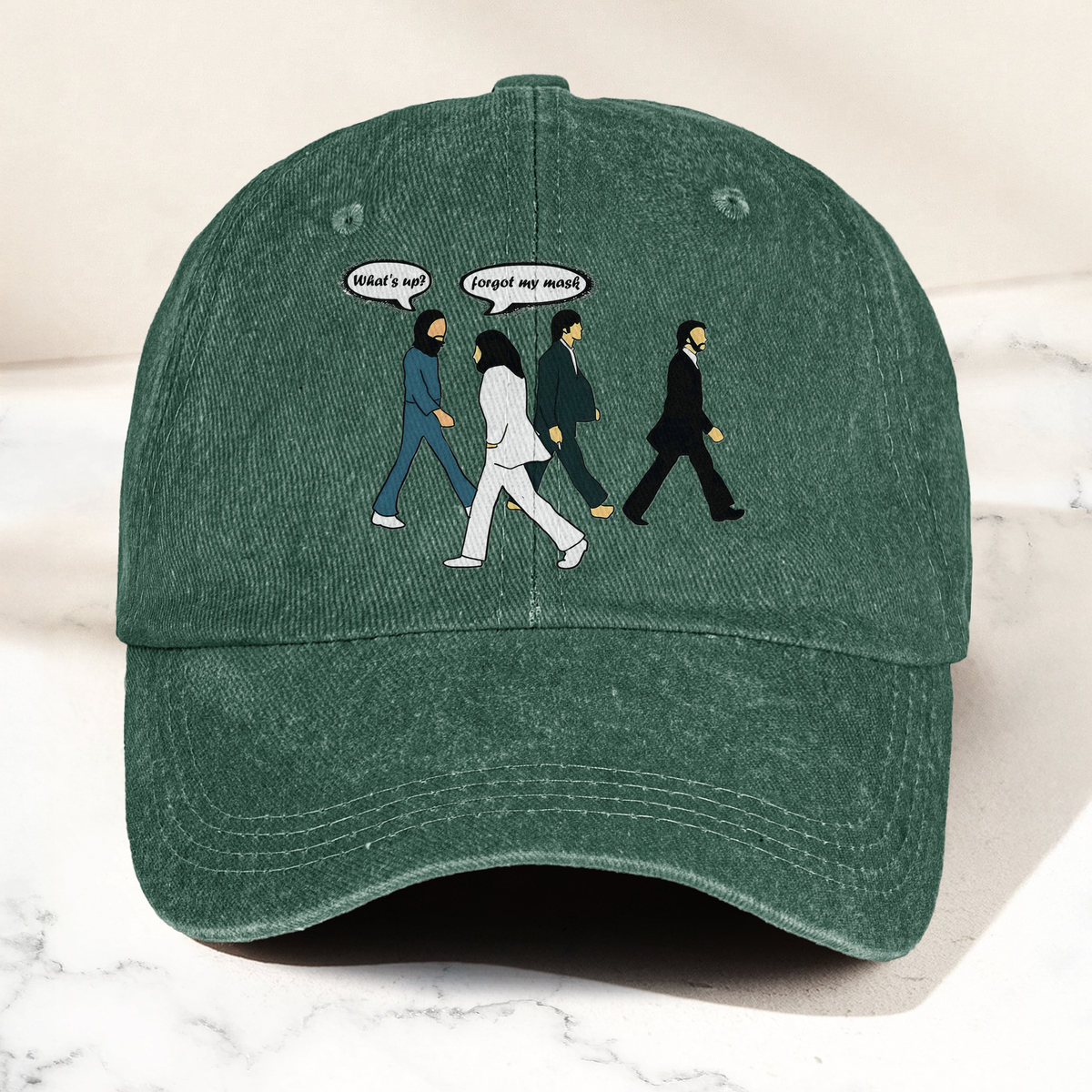 The Beatles Abbey Road Parody Vintage Denim Cap – Retro Music Band Cap Gift For Dad (With Box)