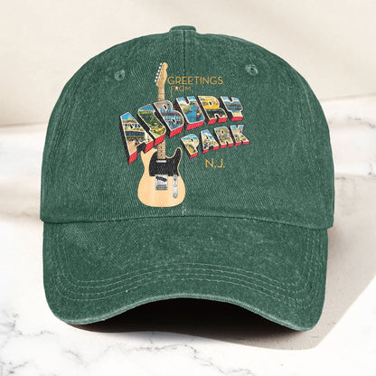 Bruce Springsteen Greetings From Asbury Park Vintage Rock Band Denim Cap- Retro Vintage Dad Cap Gift For Dad (With Box)