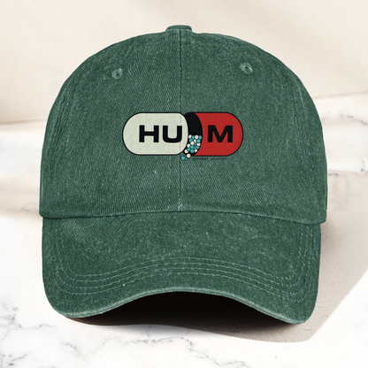 Hum Medication Parody Vintage Dad Hat – Funny Graphic Hum Band Cotton Cap (With Box)