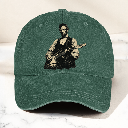 Abraham Lincoln Patriotic History Denim Cap – Vintage Dad Cap Gift For Dad (With Box)