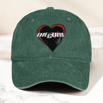 The Cure Heart Logo Denim Cap – Vintage The Cure Band Album Merch Gift for Dad (With Box)