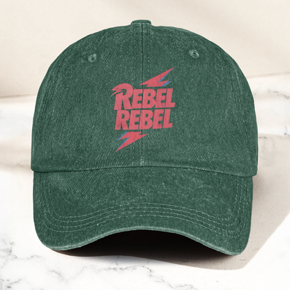David Bowie Rebel Rebel Denim Cap – Retro Music Cap Gift For Dad (With Box)