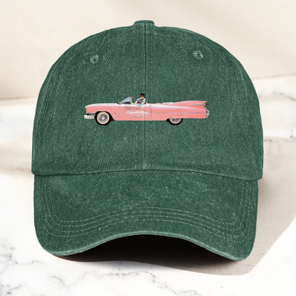 Elvis Presley The Pink Car Denim Cap – Vintage Elvis Presley Merch Gift for Dad (With Box)