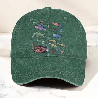 Radiohead Weird Fishes Denim Cap – Radiohead Tribute Merch Dad Hat (With Box)