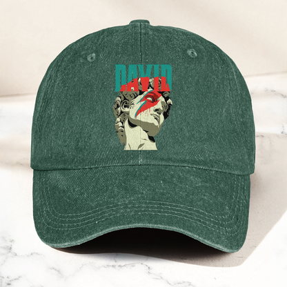 David Bowie Michelangelo David Statue Denim Cap – Retro Music Fan Cap Gift For Dad (With Box)
