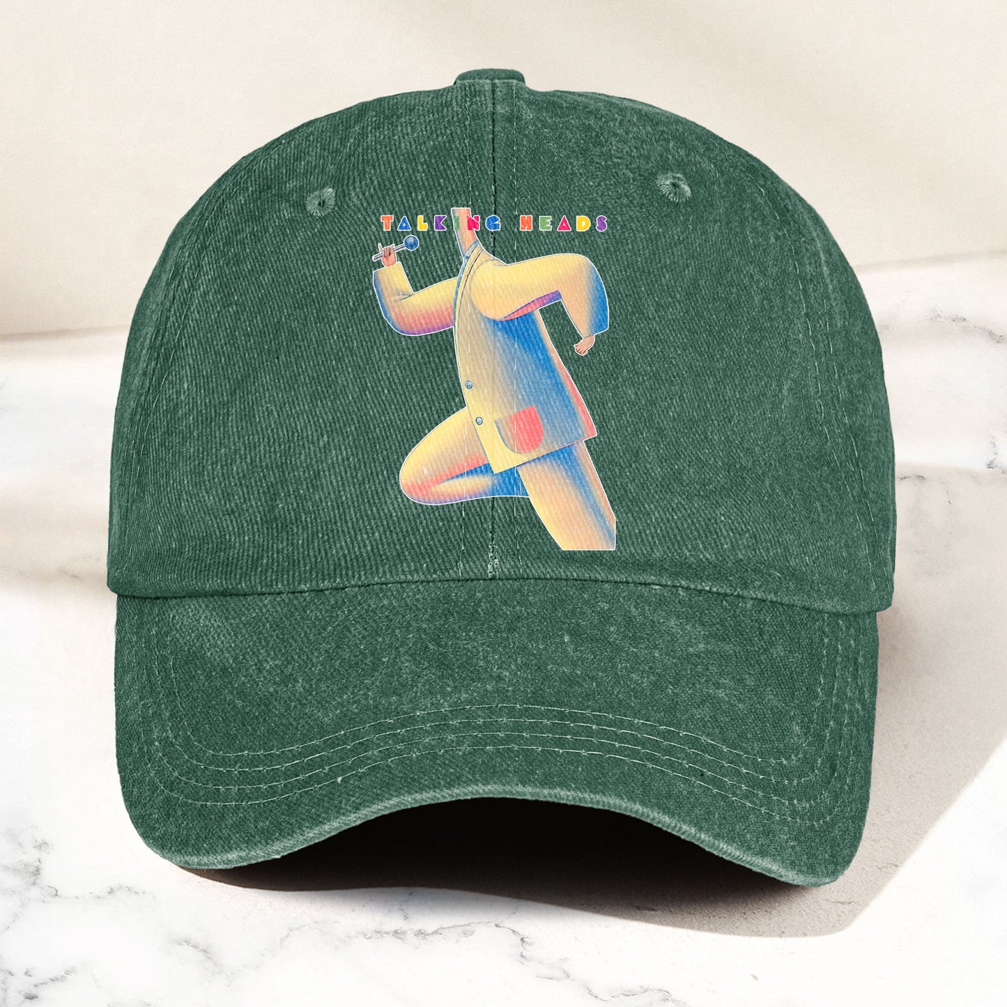 Talking Heads 80s The Band & Their Music Denim Cap – Retro Music Fan Cap Gift For Dad (With Box)