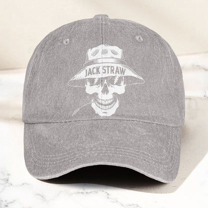 Grateful Dead Jack Straw Skull Lightning Eyes Music Merch Denim Cap – Retro Vintage Dad Cap Gift For Dad (With Box)