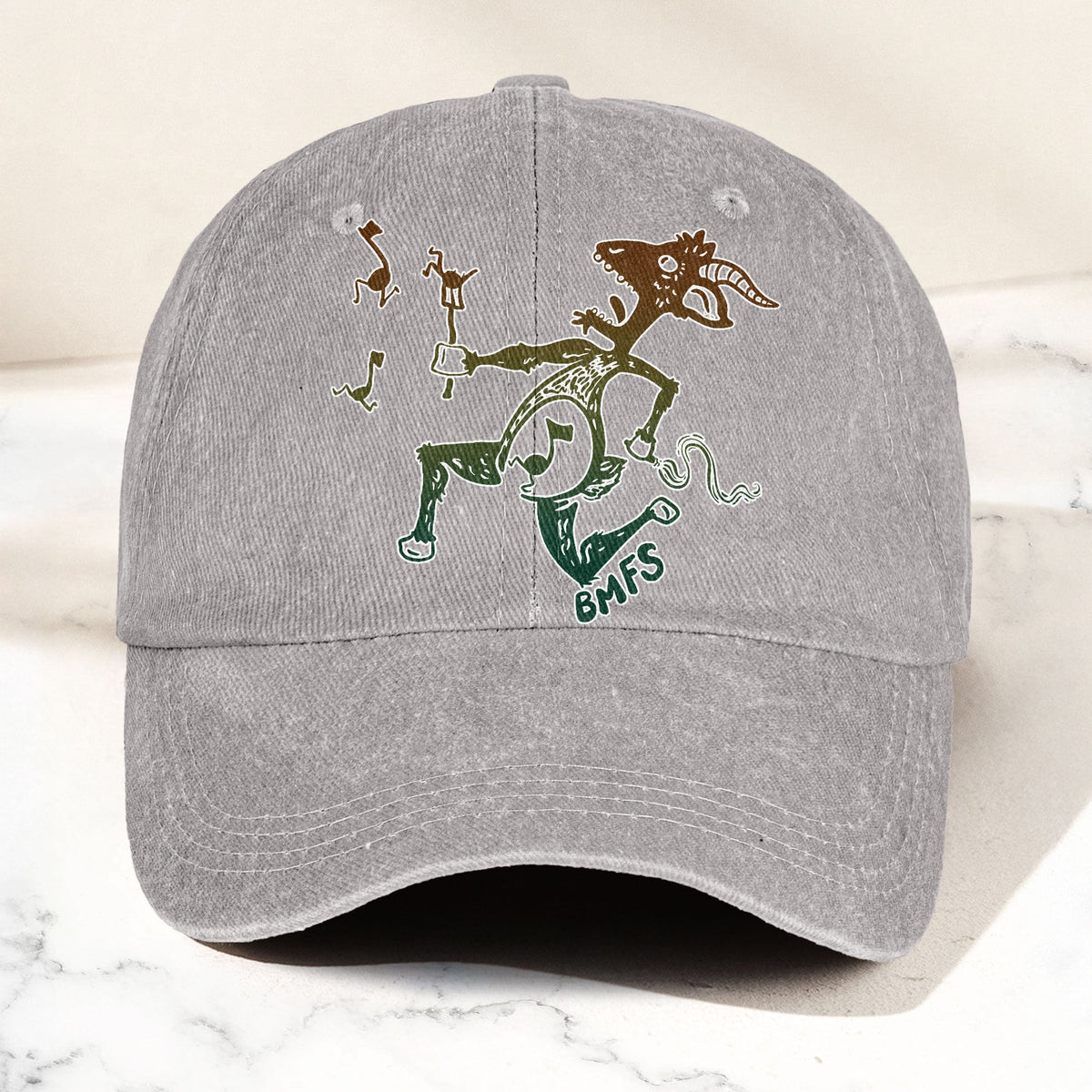 Billy Strings BMFS Dancing Goat Graphic Music Merch Denim Cap – Retro Vintage Dad Cap Gift For Dad (With Box)