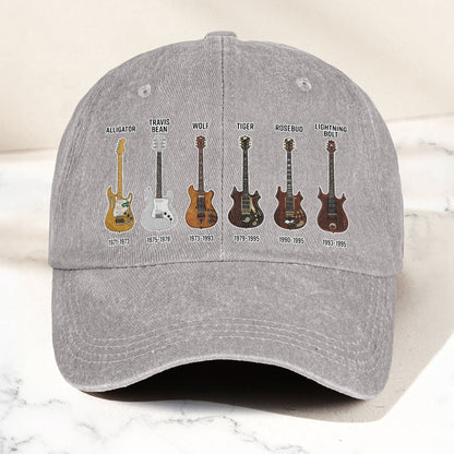 Grateful Dead Jerry Garcia Guitars History Music Merch Denim Cap – Retro Vintage Dad Cap Gift For Dad (With Box)