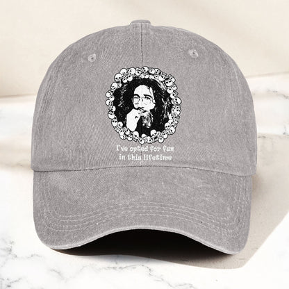 Grateful Dead Jerry Garcia Opted For Fun Quote Music Merch Denim Cap – Retro Vintage Dad Cap Gift For Dad (With Box)